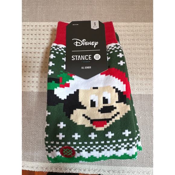 Disney Stance Mickey Mouse Christmas socks Small 5-7.5 NWT - Picture 2 of 4